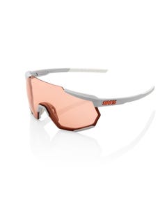 100% Racetrap Sunglasses Grey with HiPER Coral Lens