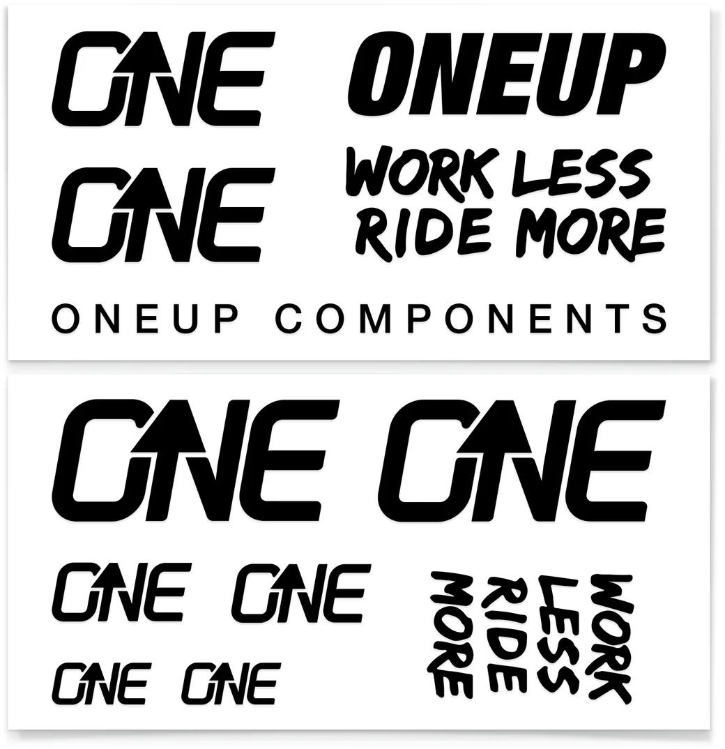 OneUp Components Handlebar Decal Kit Black