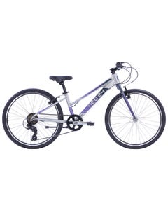 Neo Kids Bike 24" 7-Speed Silver with Charcoal Lavender Fade (2022)