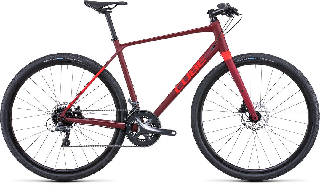 Cube SL Road Flar Bar Road Bike Dark Red 'n' Red (2022)