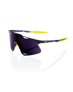 100% Hypercraft Sunglasses Metallic Digital Brights with Purple Lens