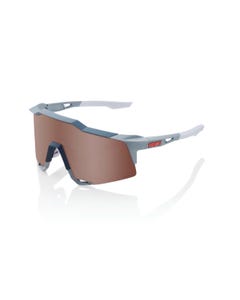 100% Speedcraft Sunglasses Stone Grey with HiPER Crimson Lens