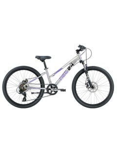 Neo Disc+ Kids Bike 24" 7-Speed Brushed Alloy/Lavender/Black (2022)