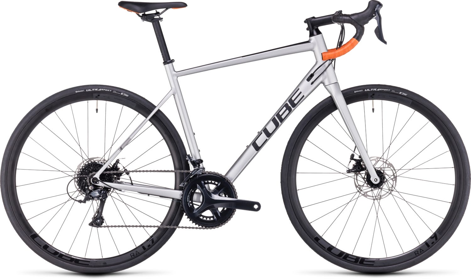 Cube Attain Pro Road Bike silver'n'orange