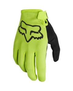 FOX Ranger Full Finger Youth Gloves Fluro Yellow