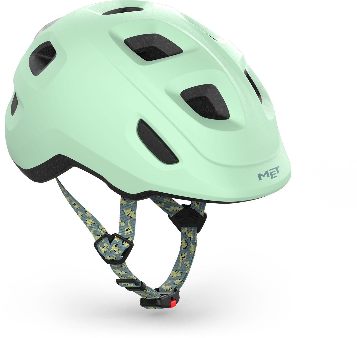 MET Hooray MIPS Kids Helmet Dusted Green with LIGHT