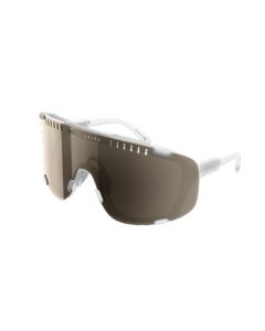 POC Devour Sunglasses Transparent Crystal With Brown/Silver Mirror Lens