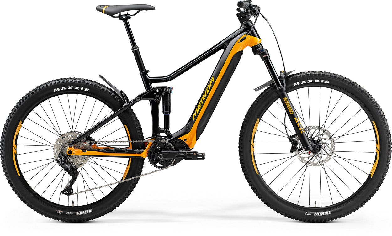 Merida eOne Forty 400 Electric Mountain Bike Black Orange