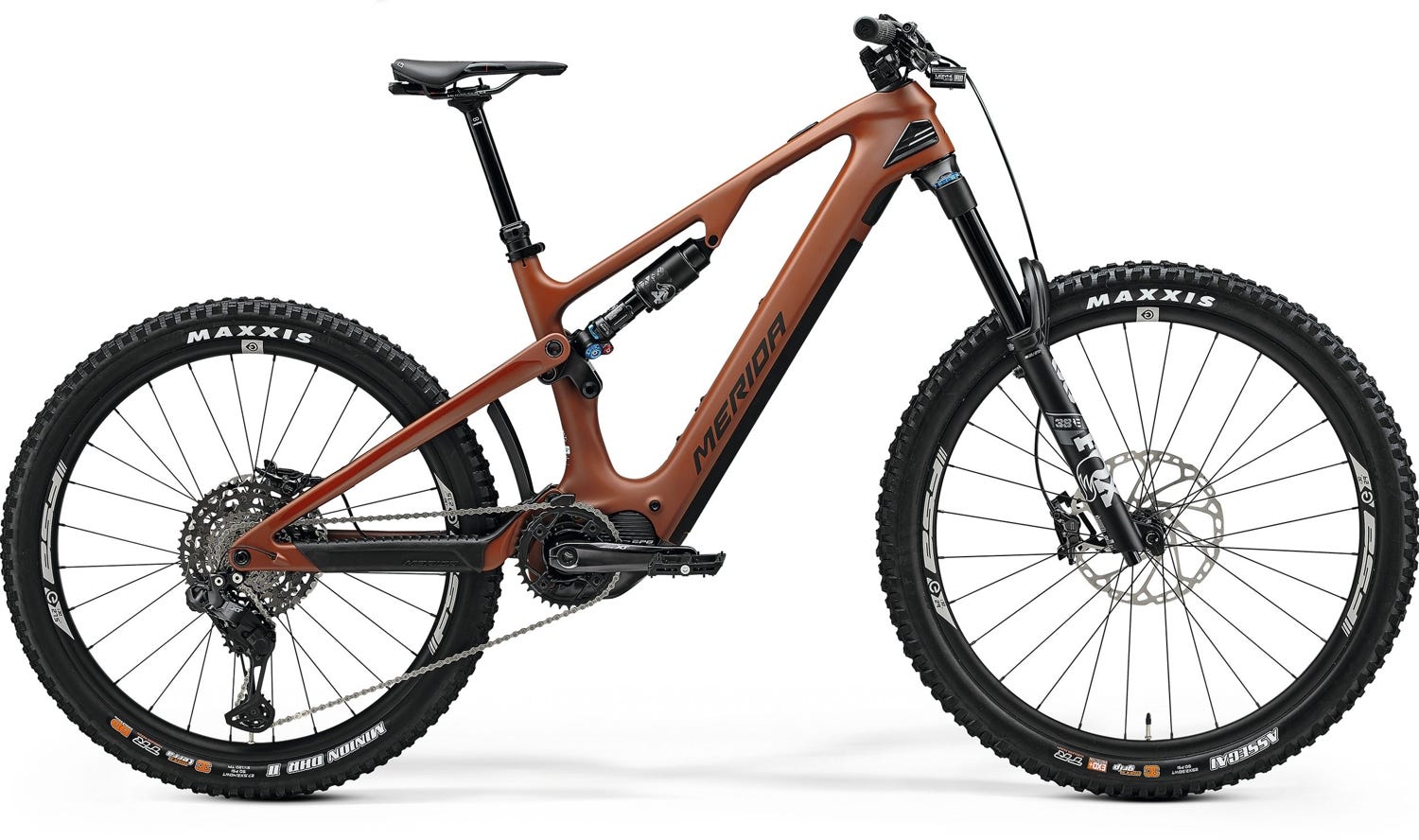 Merida eOne-Sixty 8000 Electric Enduro Bike 600Wh Battery Silk Mokka/Black