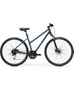 Merida Crossway 100 Women's Hybrid Bike Teal Blue/Silver Blue/Lime (2021)