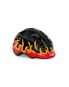 MET Hooray Kids Helmet Black Flames