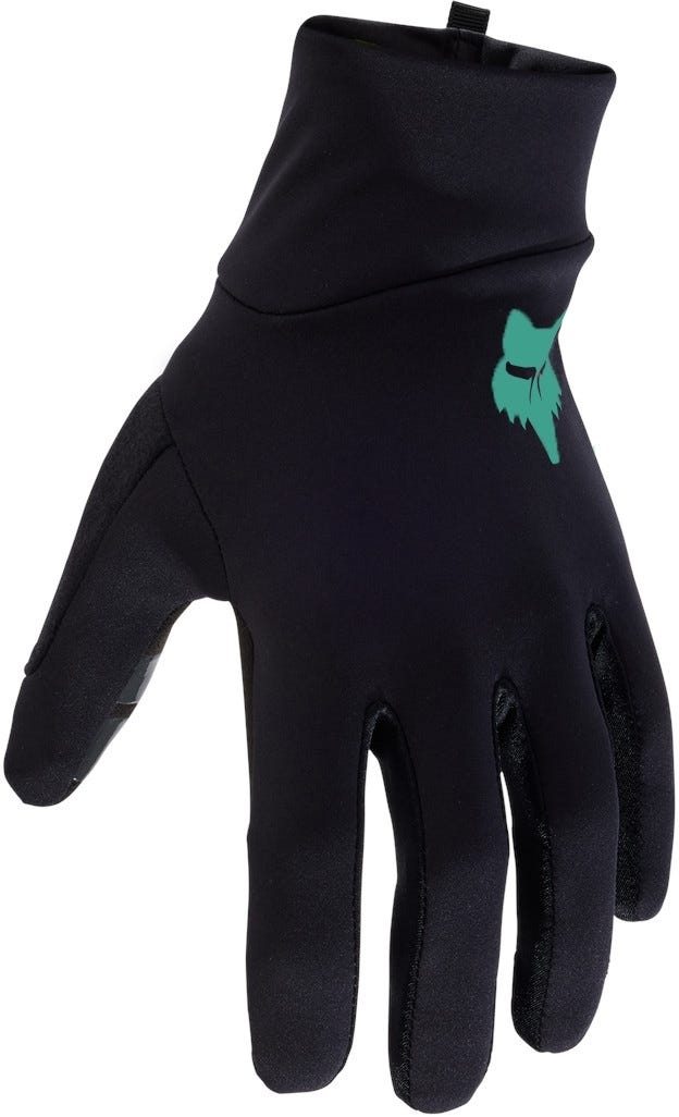Fox Ranger Fire MTB Gloves Black/Aqua 2025