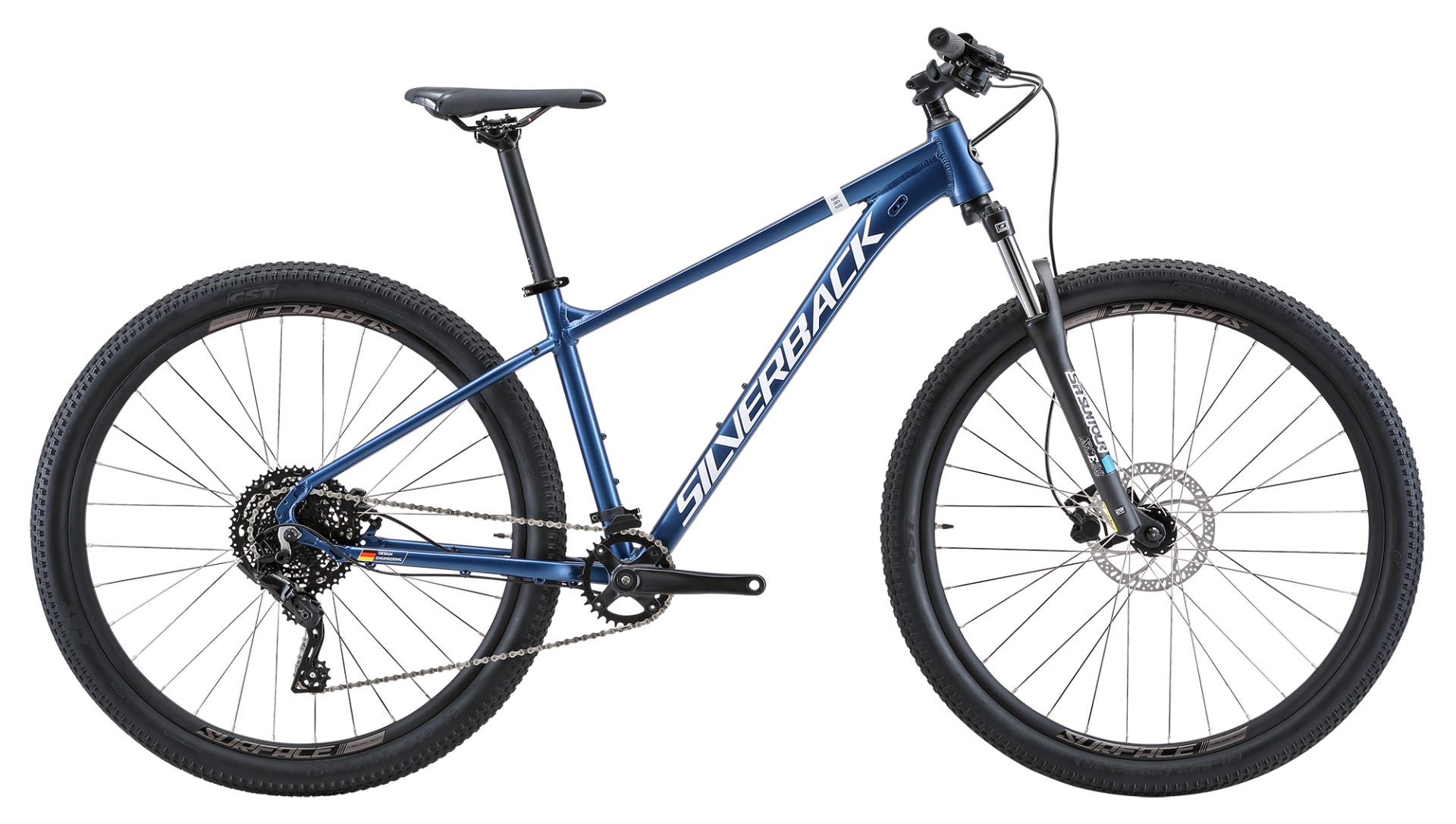 Silverback Stride Sport Hardtail Mountain Bike 29 Dark Blue White