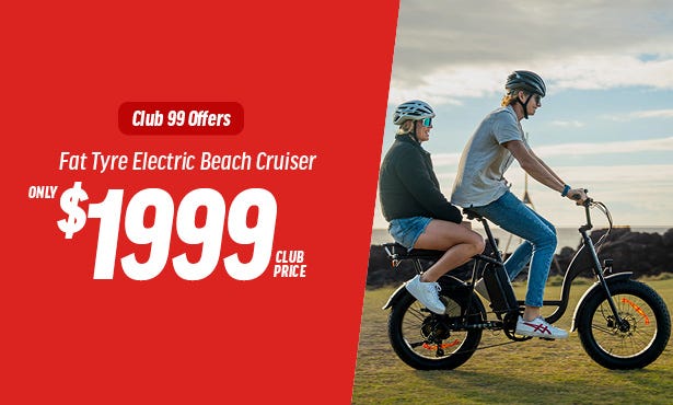 Fat Tyre Electric Beach Cruiser  ONLY 1999 Club Price