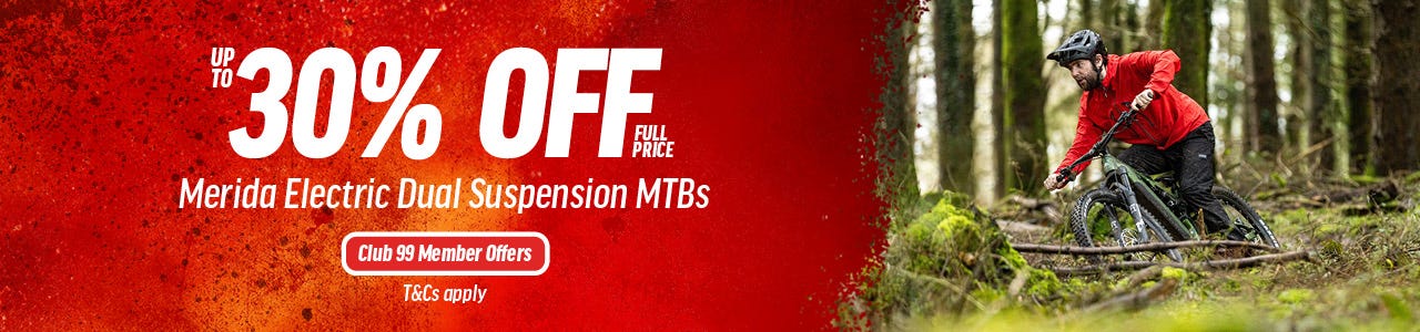 Up to 30% Off Full Price Merida Electric Dual Suspension MTBs