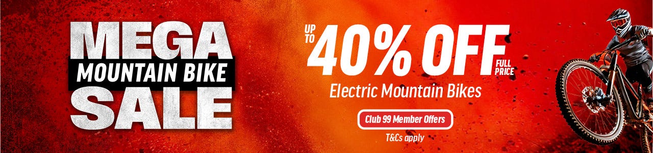 Up to 40% Off Full Price Electric Mountain Bikes