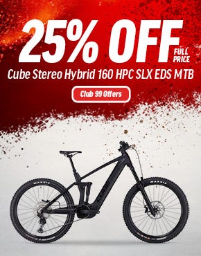 25% Off Full Price Cube Stereo Hybrid 160 HPC SLX EDS MTB