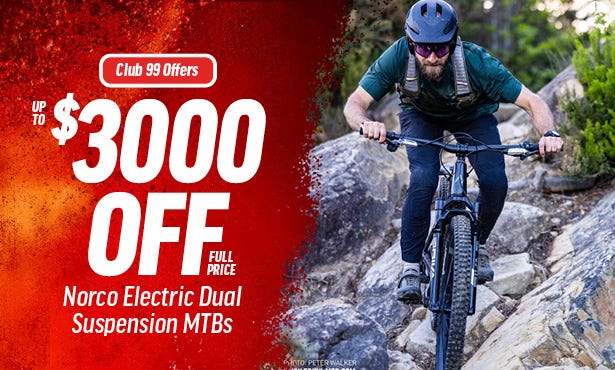 Up To $3000 Off Full Price Norco Electric Dual Suspension MTBs