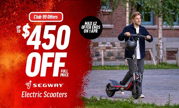 Up to 20% Off Full Price Segway Electric Scooters