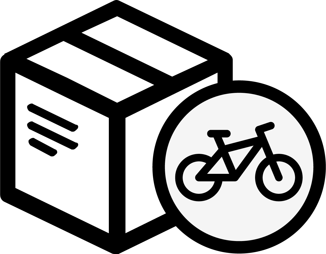 boxed bike icon