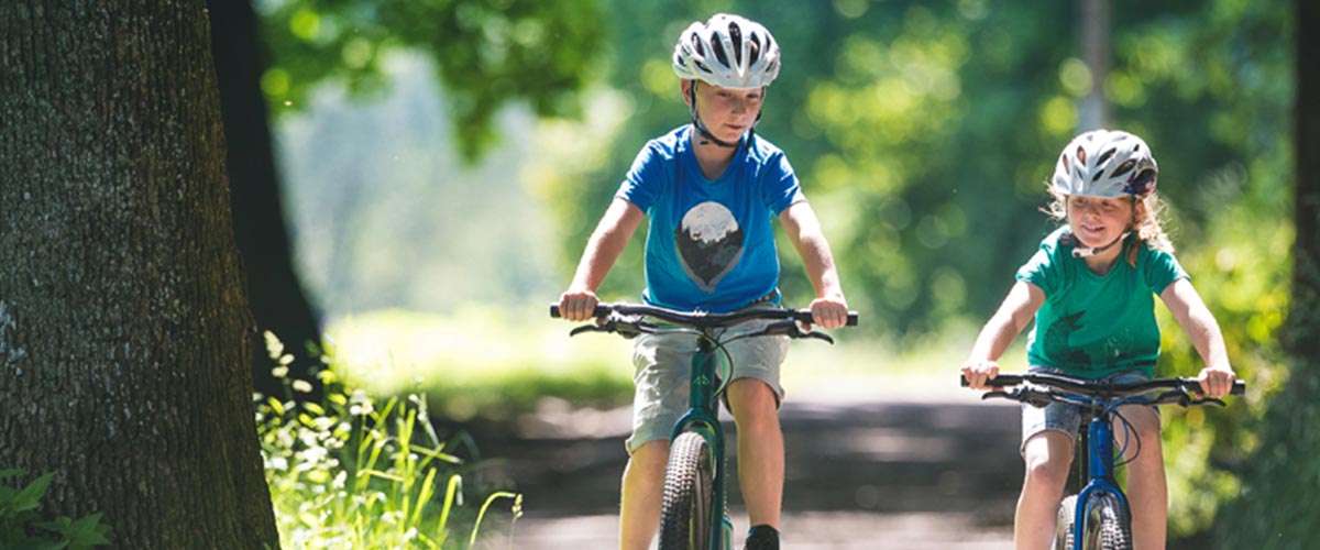 Kids Riding Mountain Bikes