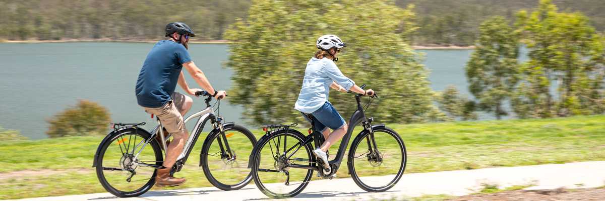 Older couple on electric bike