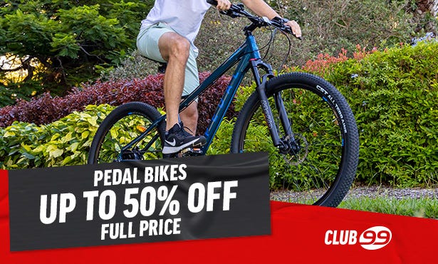 Up to 50% off Pedal Bikes - Club 99