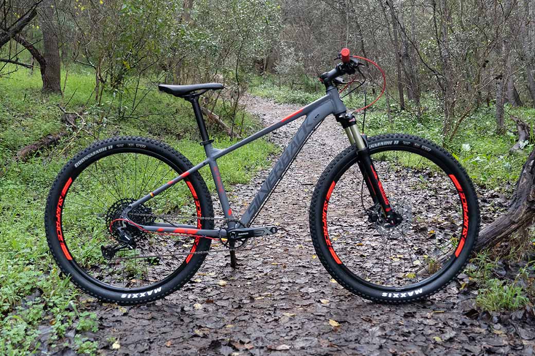 Silverback hardtail mountain bike in raining bush surrondings