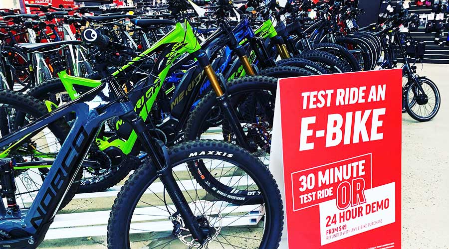 99 Bikes Marion Bike Shop test ride an electric bike